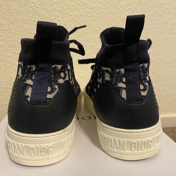 L@@K! Logo Navy Oblique Sneaker SZ 39.5 - Picture 4 of 11